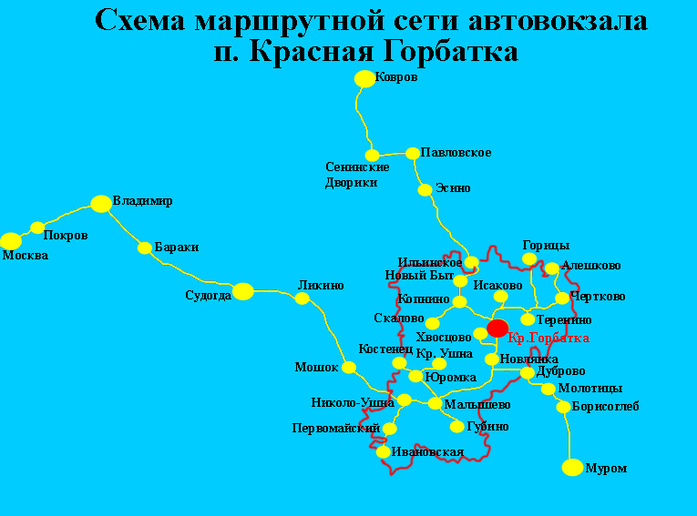 Карта красная горбатка владимирская область